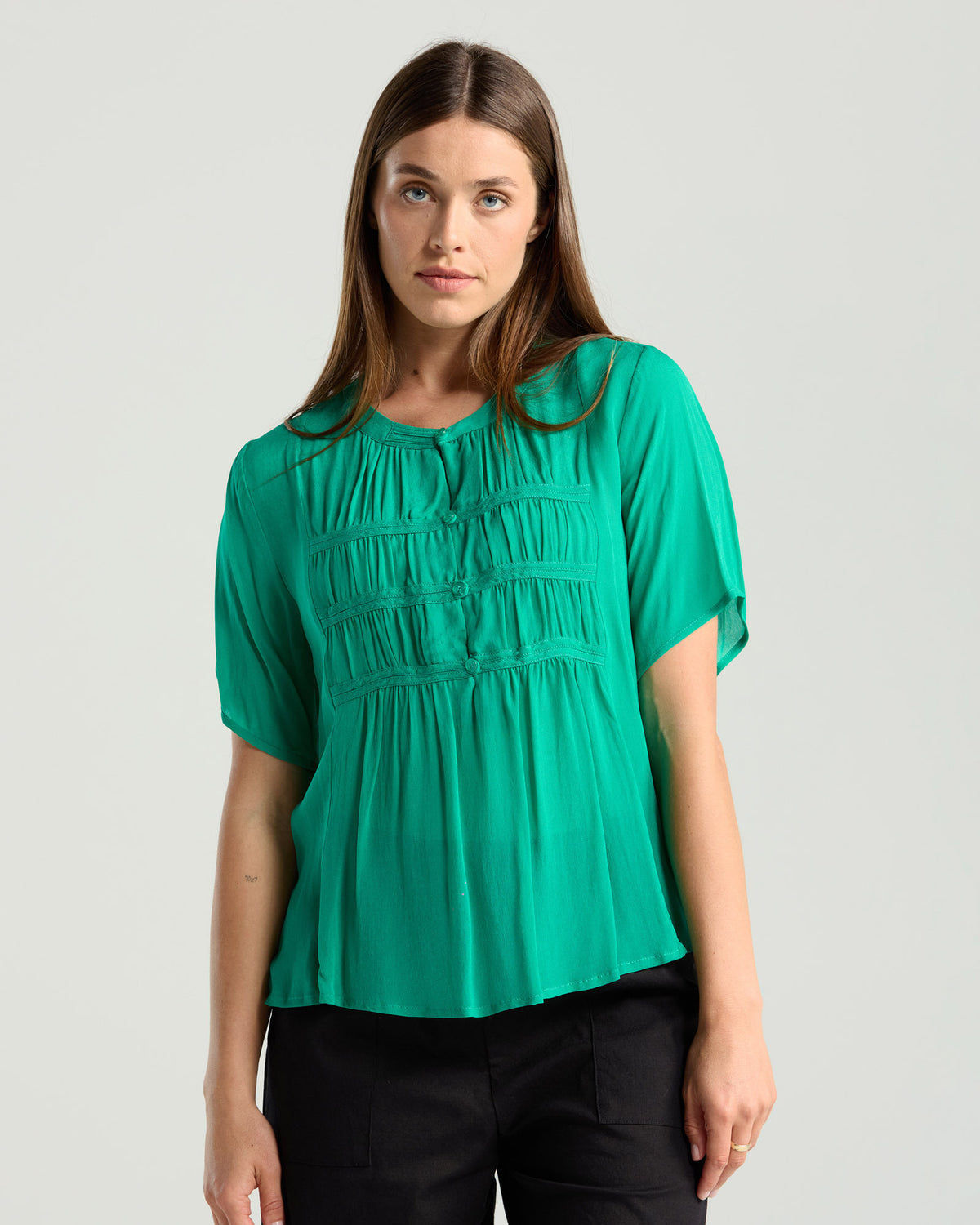 Hilarie Gathered Front Top