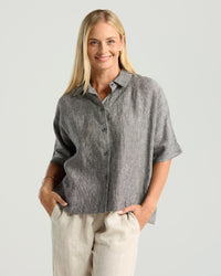 Cecile Stripe Linen Shirt