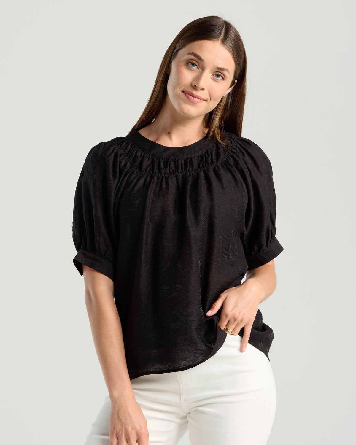 Lisette Gathered Yoke Top