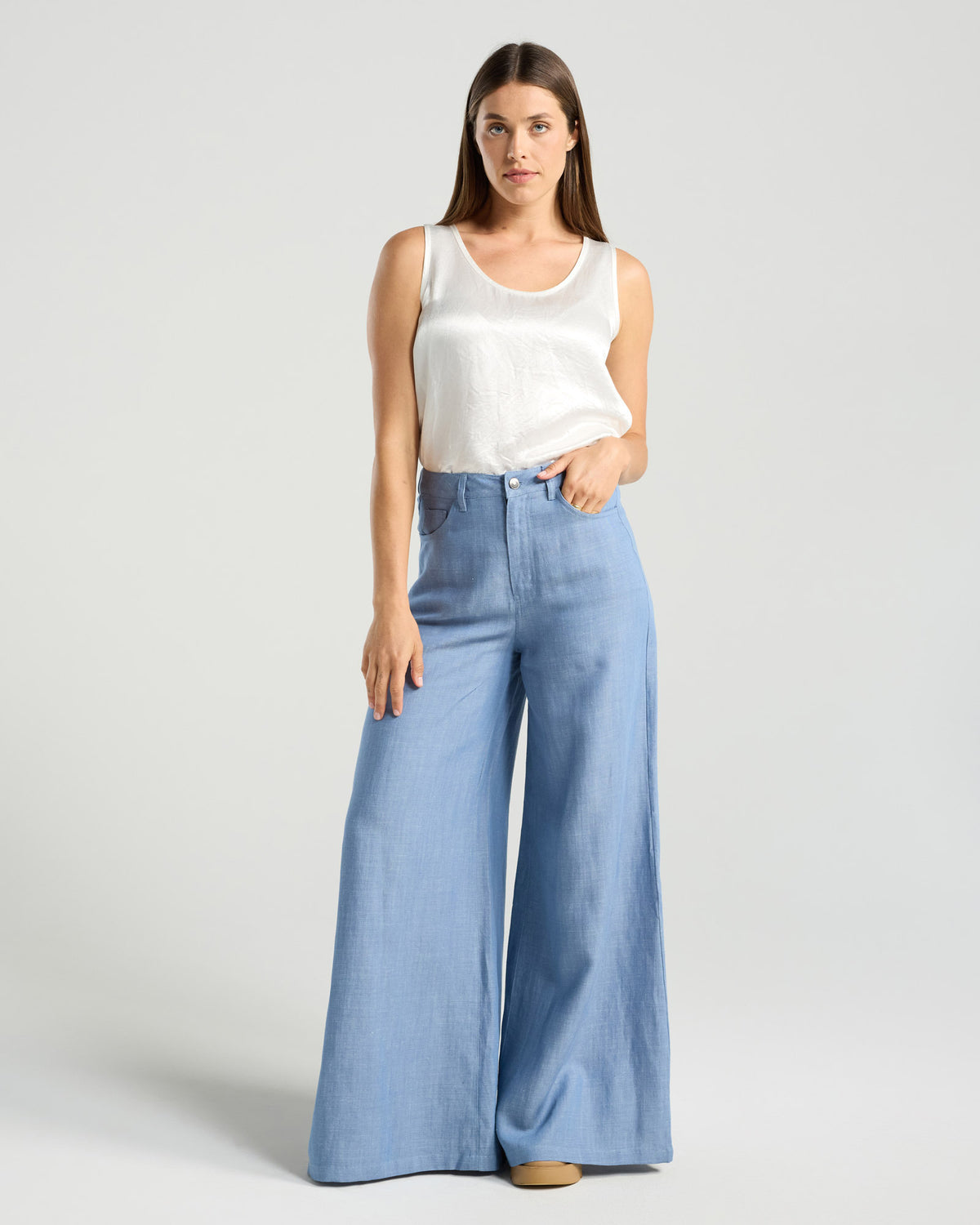 Leonora Palazzo Linen Pant