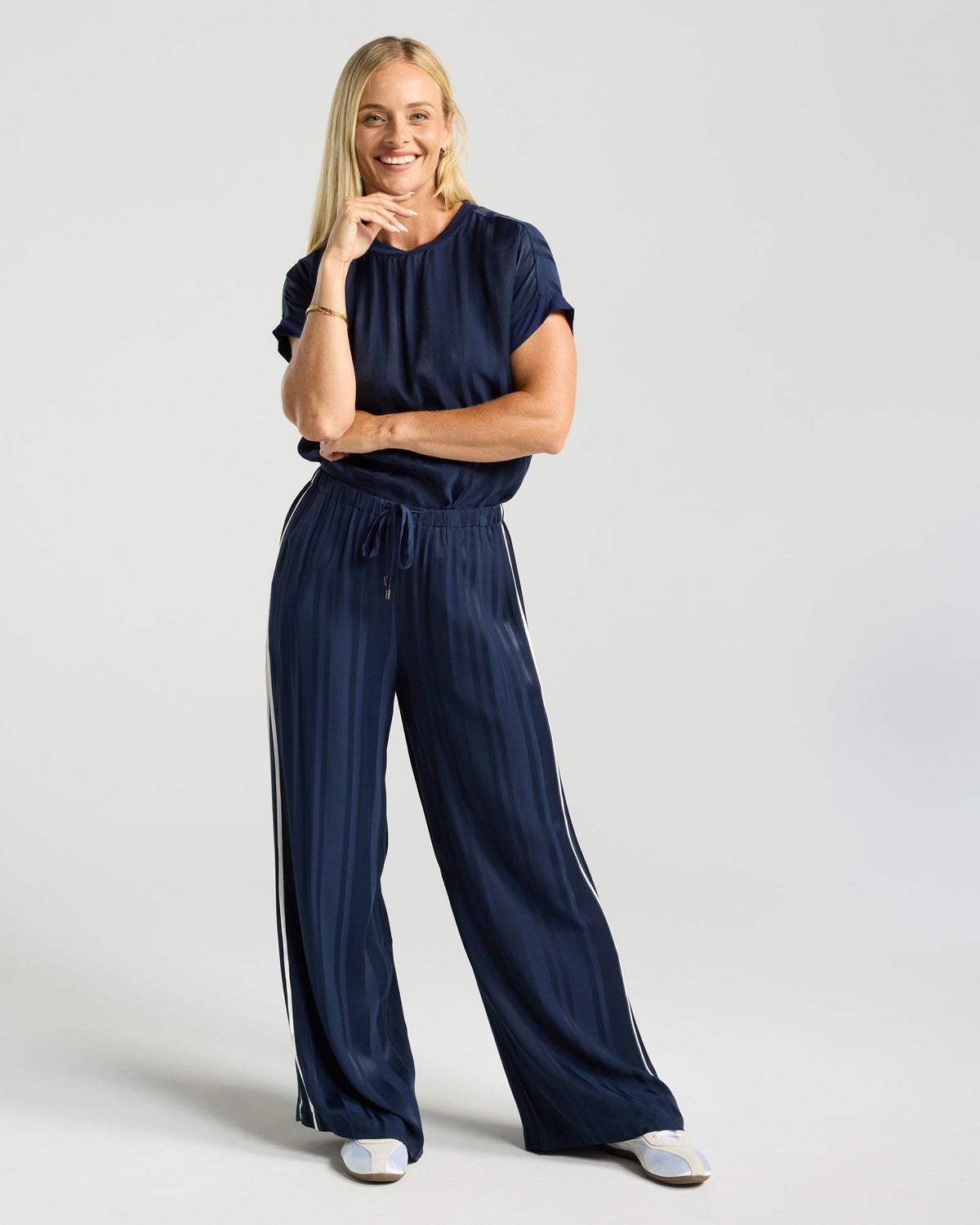 Greta Stripe Trim Pant