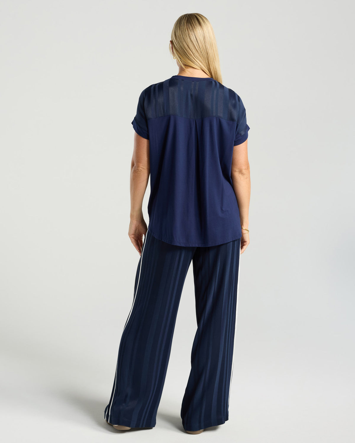 Simona Spliced Satin Top