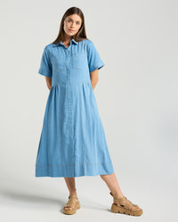 Tulia Chambray Shirt Dress