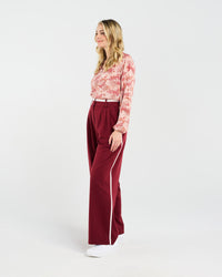 Frankie Pleat Pant (Cherry)