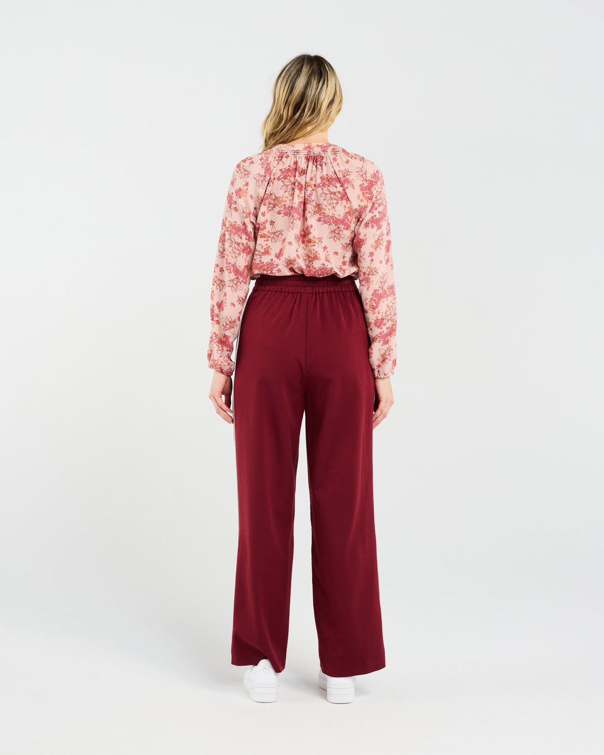 Frankie Pleat Pant (Cherry)