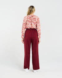 Frankie Pleat Pant (Cherry)