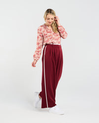 Frankie Pleat Pant (Cherry)