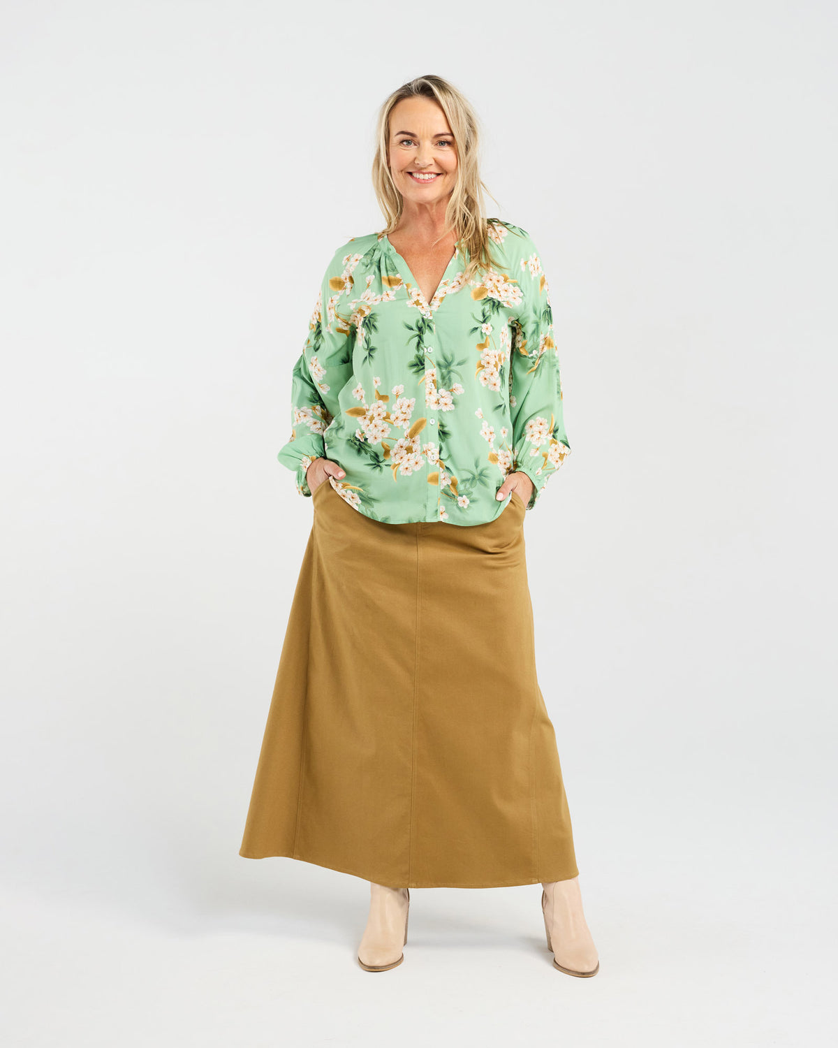 Jasmine Shirred Sleeve Top