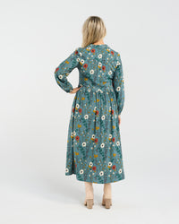 Geneva Button Placket Dress (Blue)