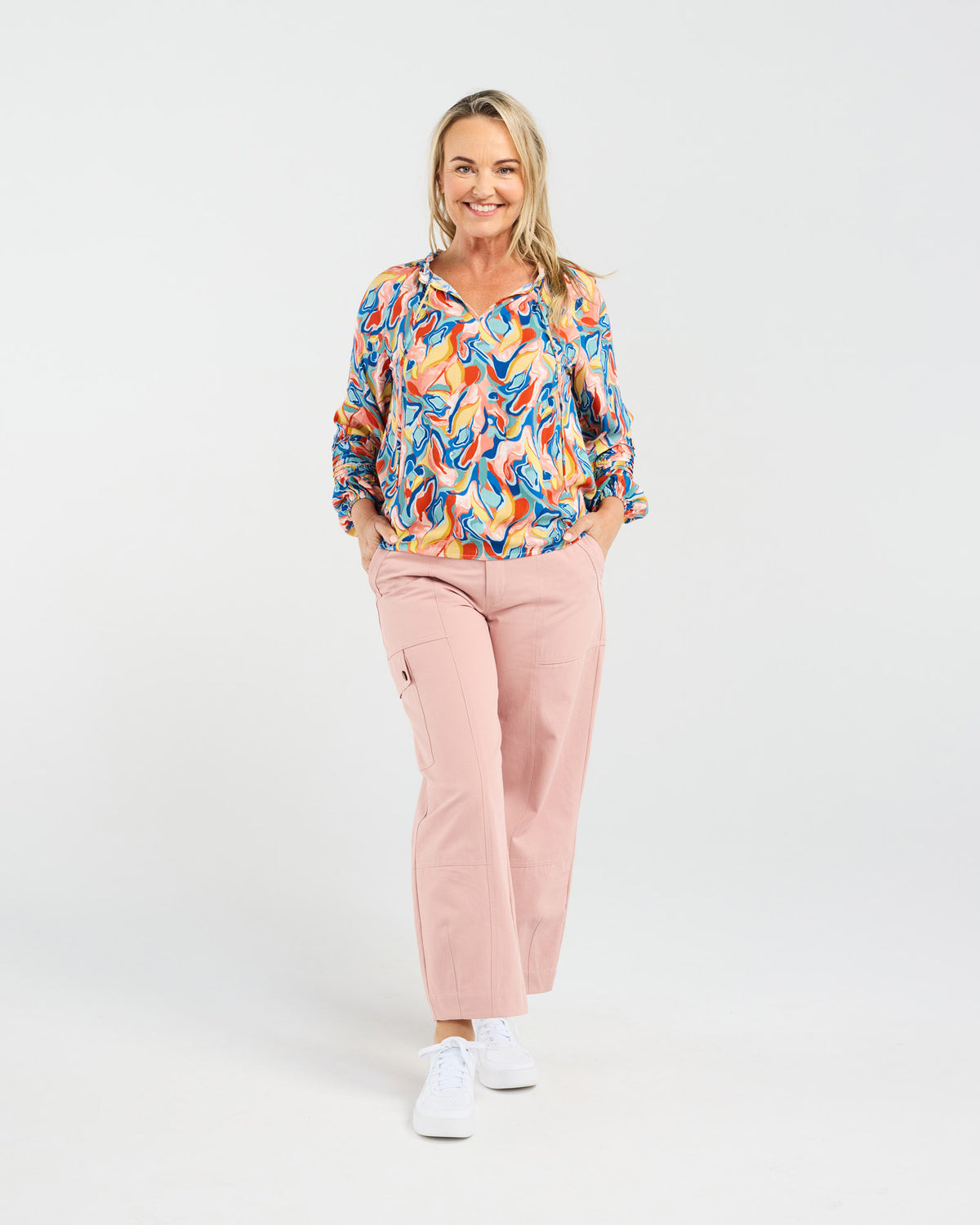 Valerie Raglan Frill Top