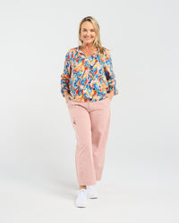 Valerie Raglan Frill Top