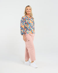 Valerie Raglan Frill Top