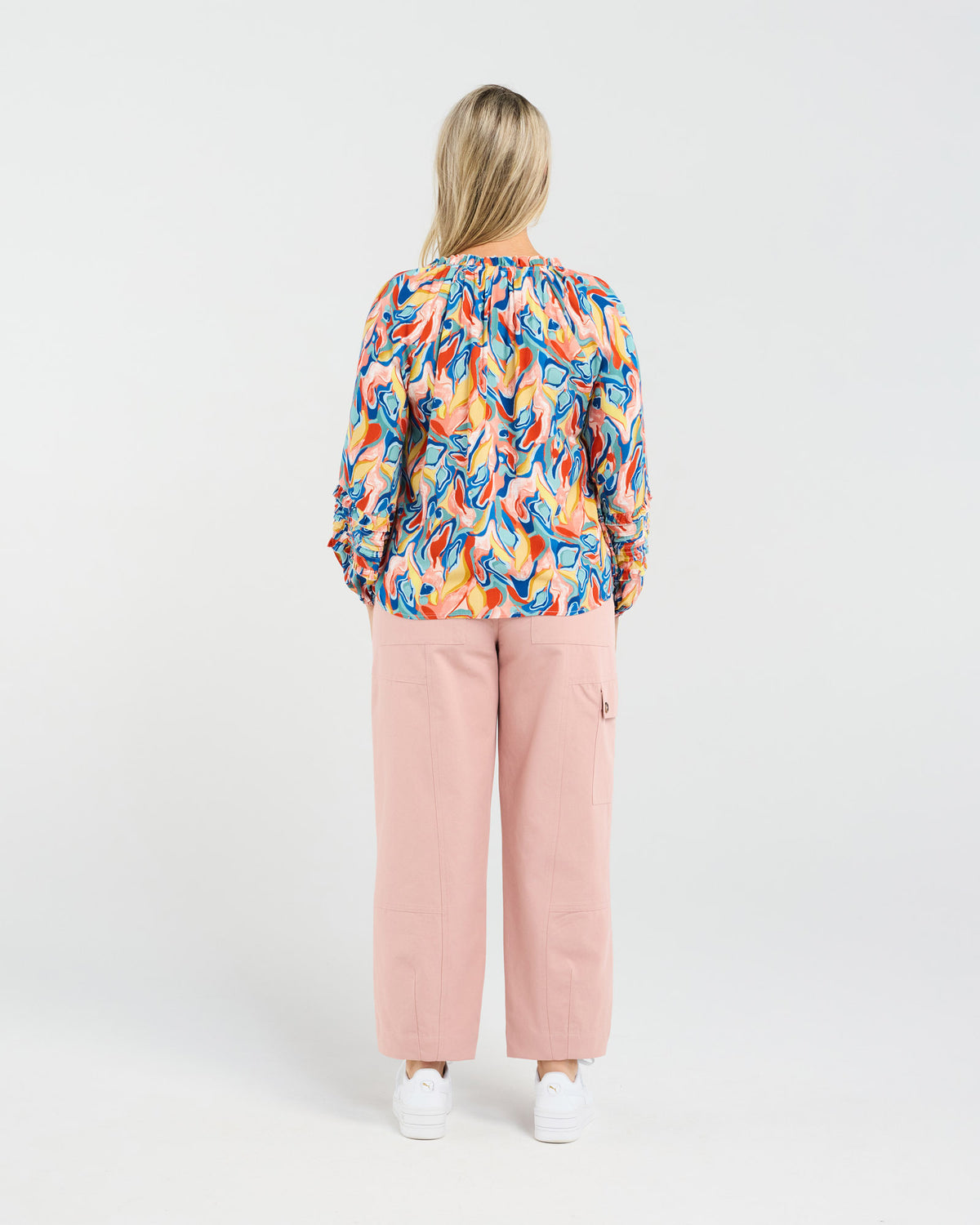 Valerie Raglan Frill Top