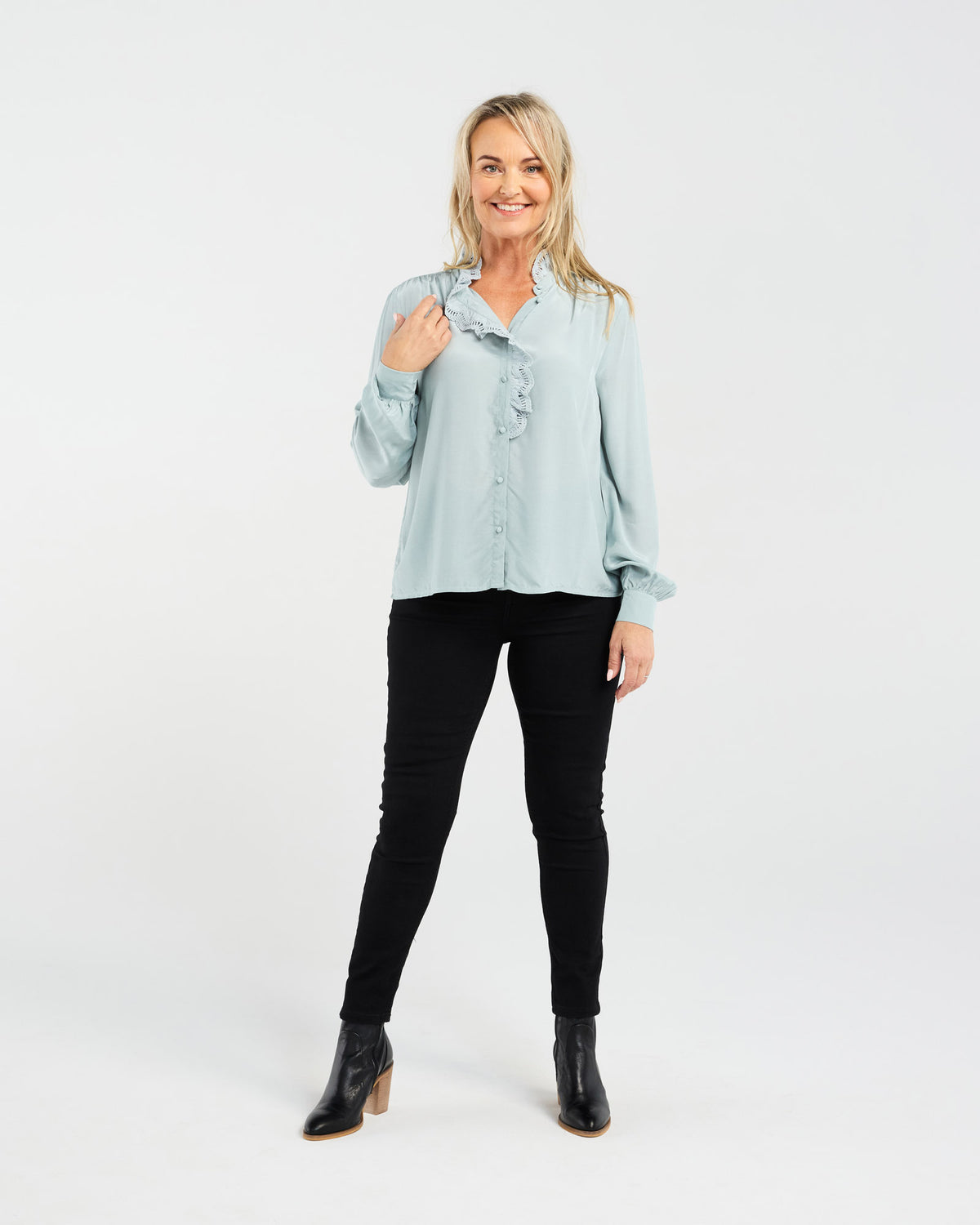 Amelia Lace Trim Shirt