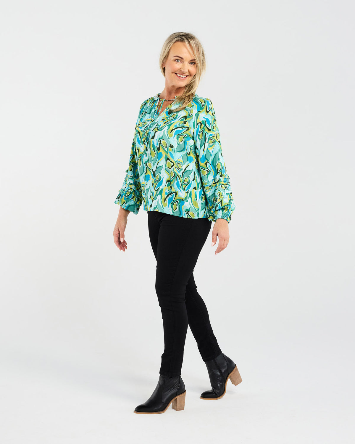 Valerie Raglan Frill Top