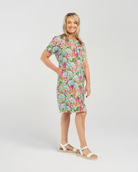 Orchid Print Dress
