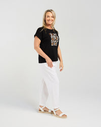 Palm Leaf Sequin Tee