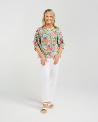 Orchid Print Top