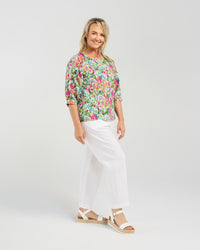 Orchid Print Top