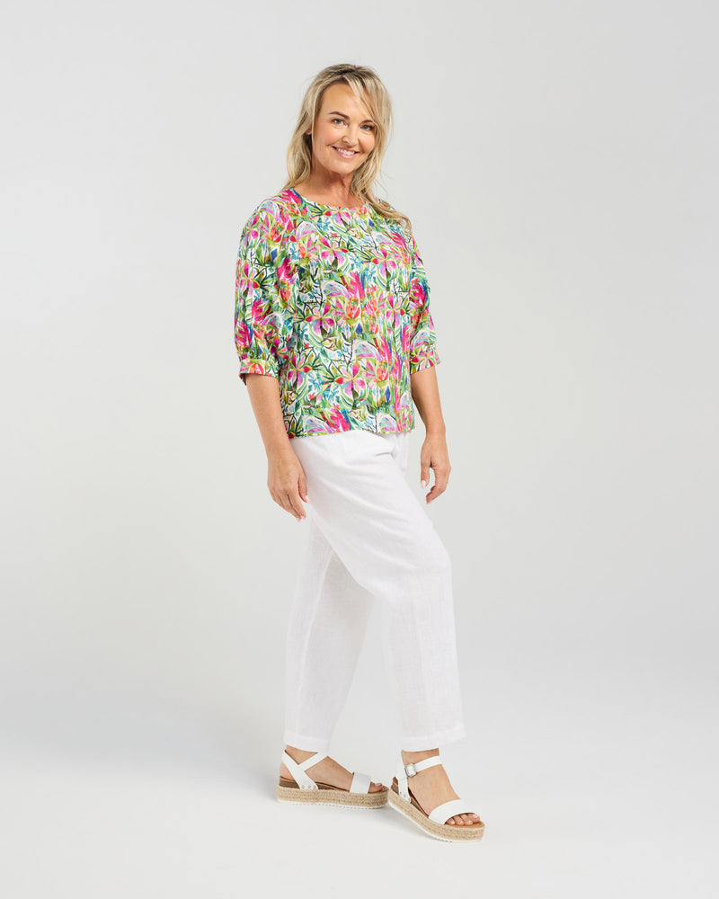 Orchid Print Top