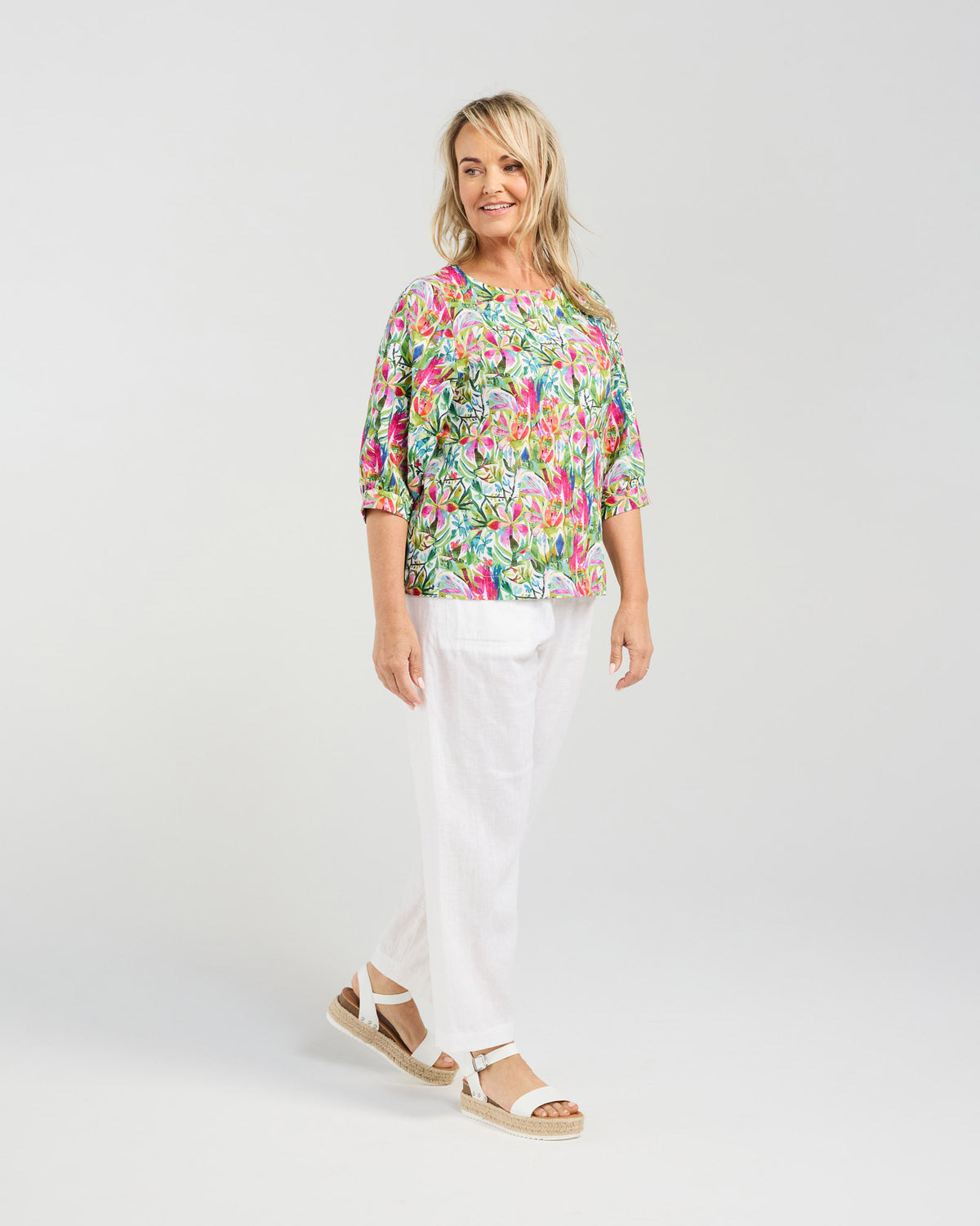 Orchid Print Top