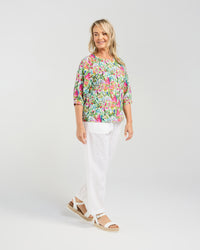 Orchid Print Top