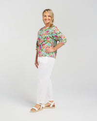 Orchid Print Top