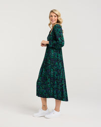 Julia Gathered V-neck Dress