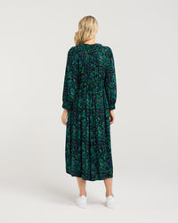 Julia Gathered V-neck Dress