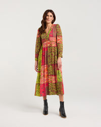 Rosie Gathered V-neck Dress