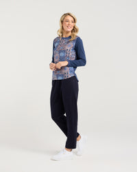 Audrey Print Front L/S Tee