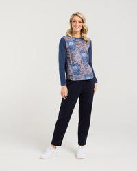 Audrey Print Front L/S Tee