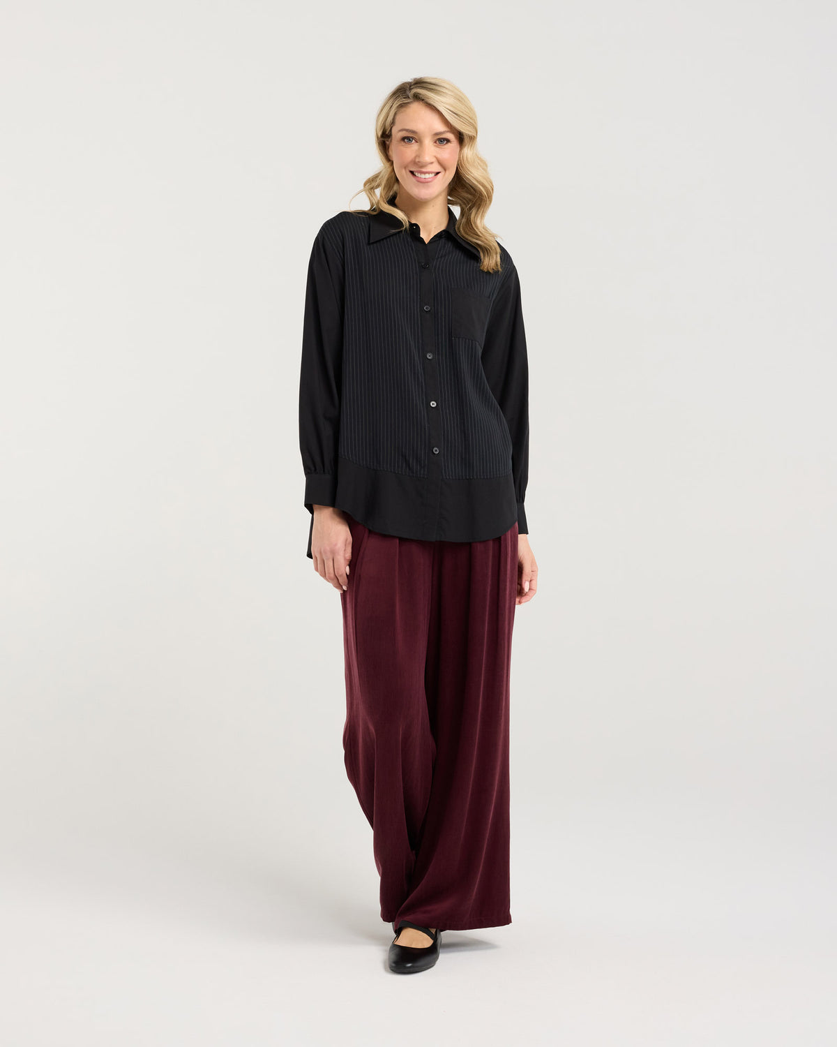 Lilliana Spliced Shirt
