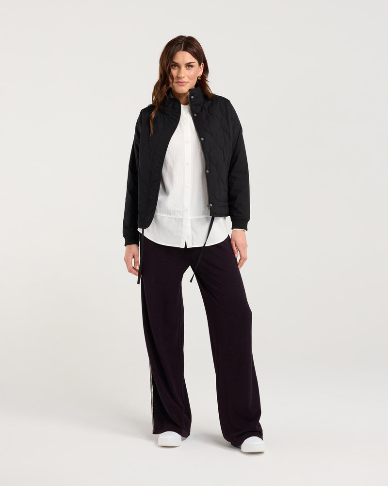 Helena Rib Cuff Quilted Jacket