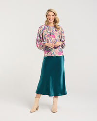 Peggy Lace Trim Raglan Top
