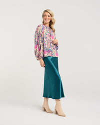 Peggy Lace Trim Raglan Top