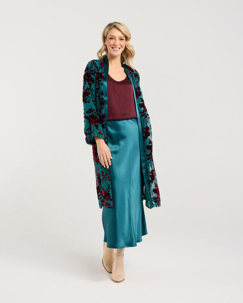 Cassandra Viscose Burnout Kimono