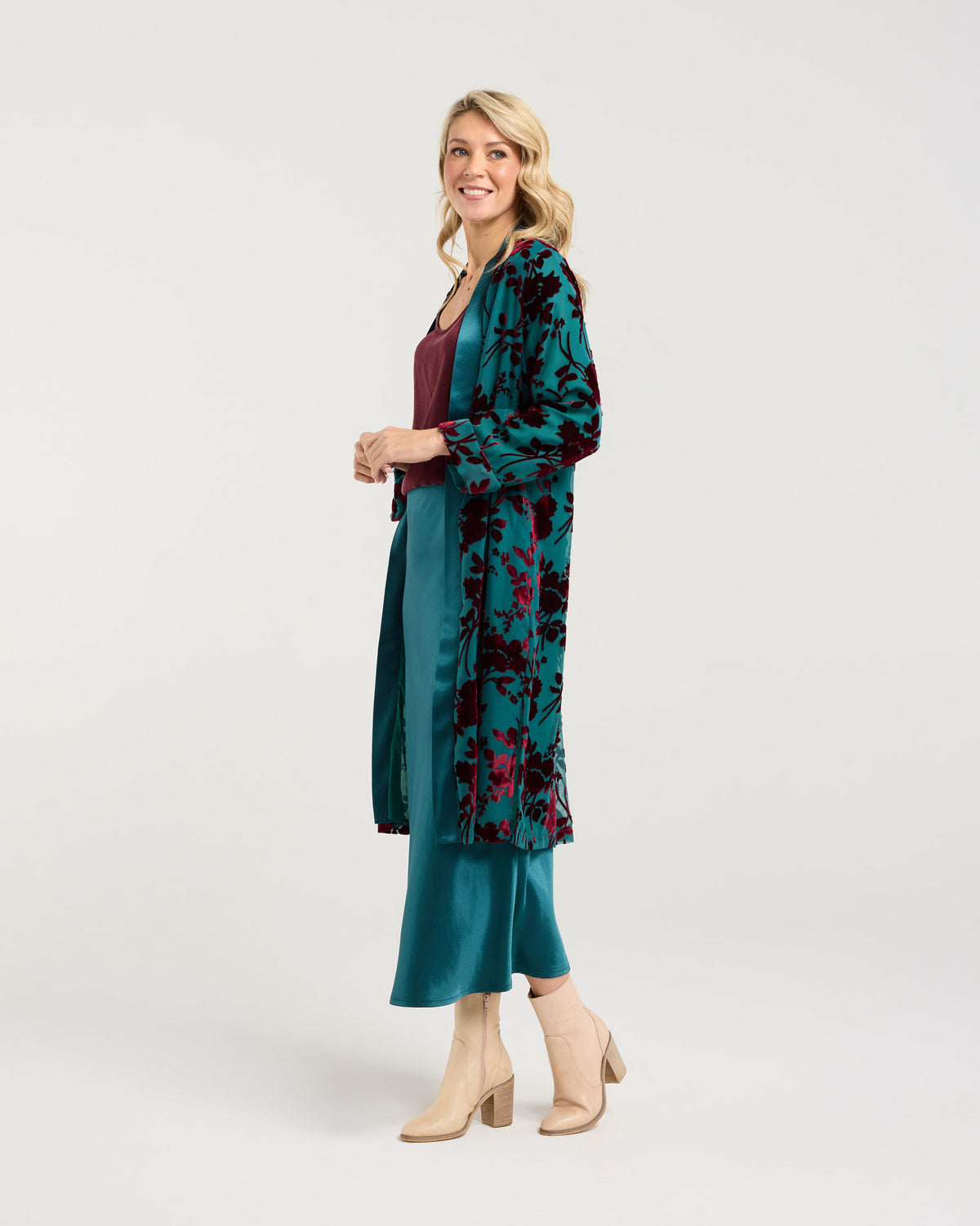 Cassandra Viscose Burnout Kimono