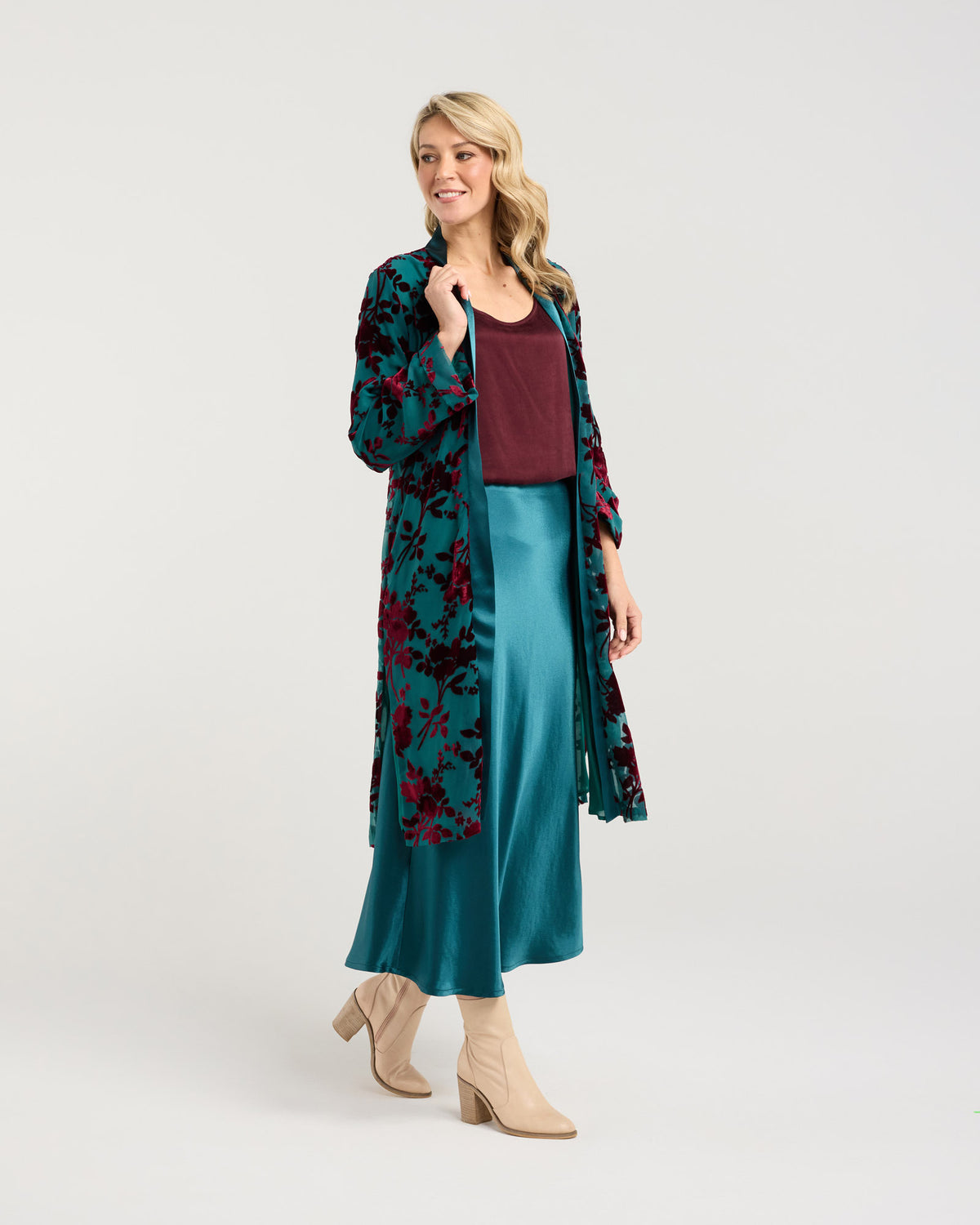 Cassandra Viscose Burnout Kimono