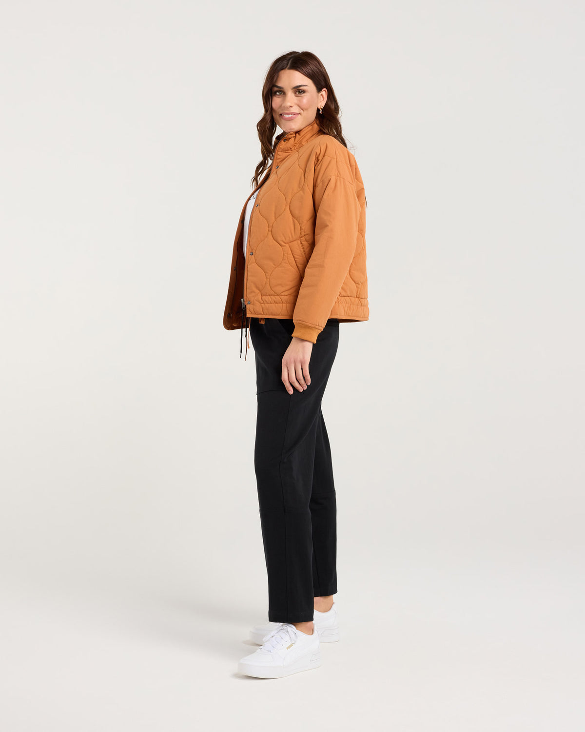 Helena Rib Cuff Quilted Jacket