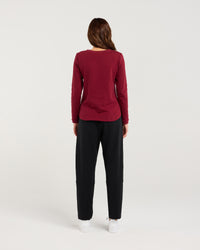Audrey Print Front L/S Tee