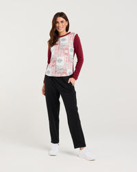 Audrey Print Front L/S Tee