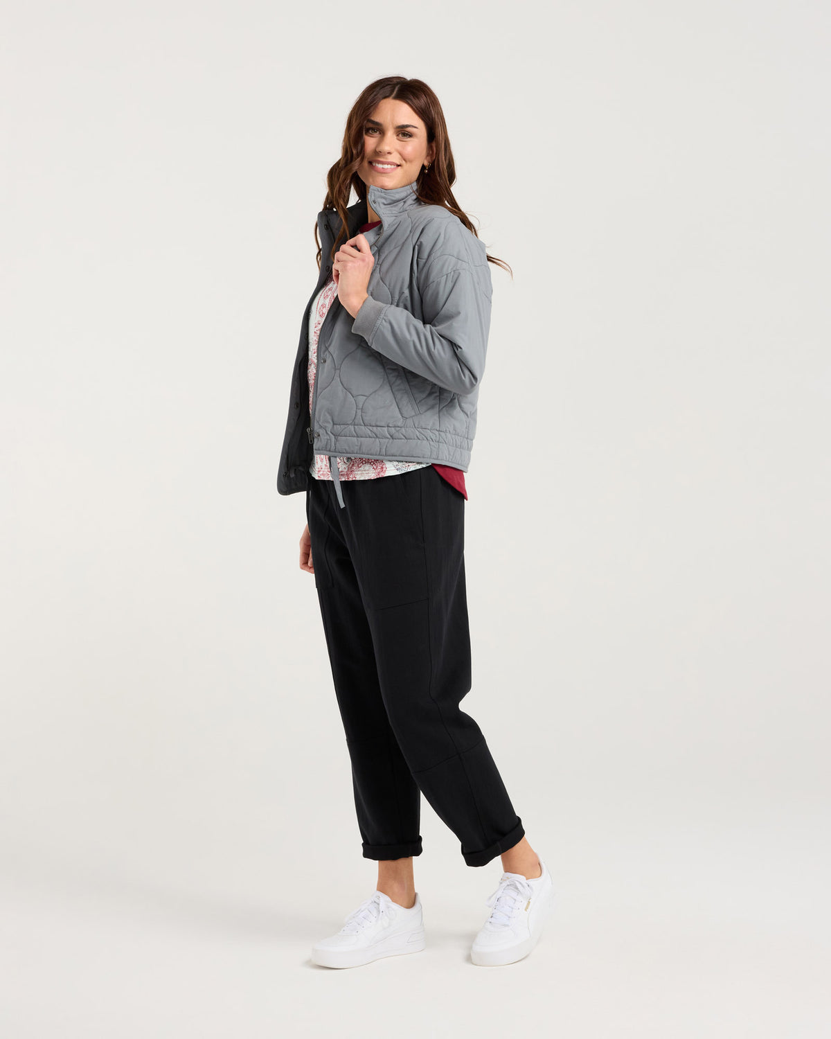 Helena Rib Cuff Quilted Jacket