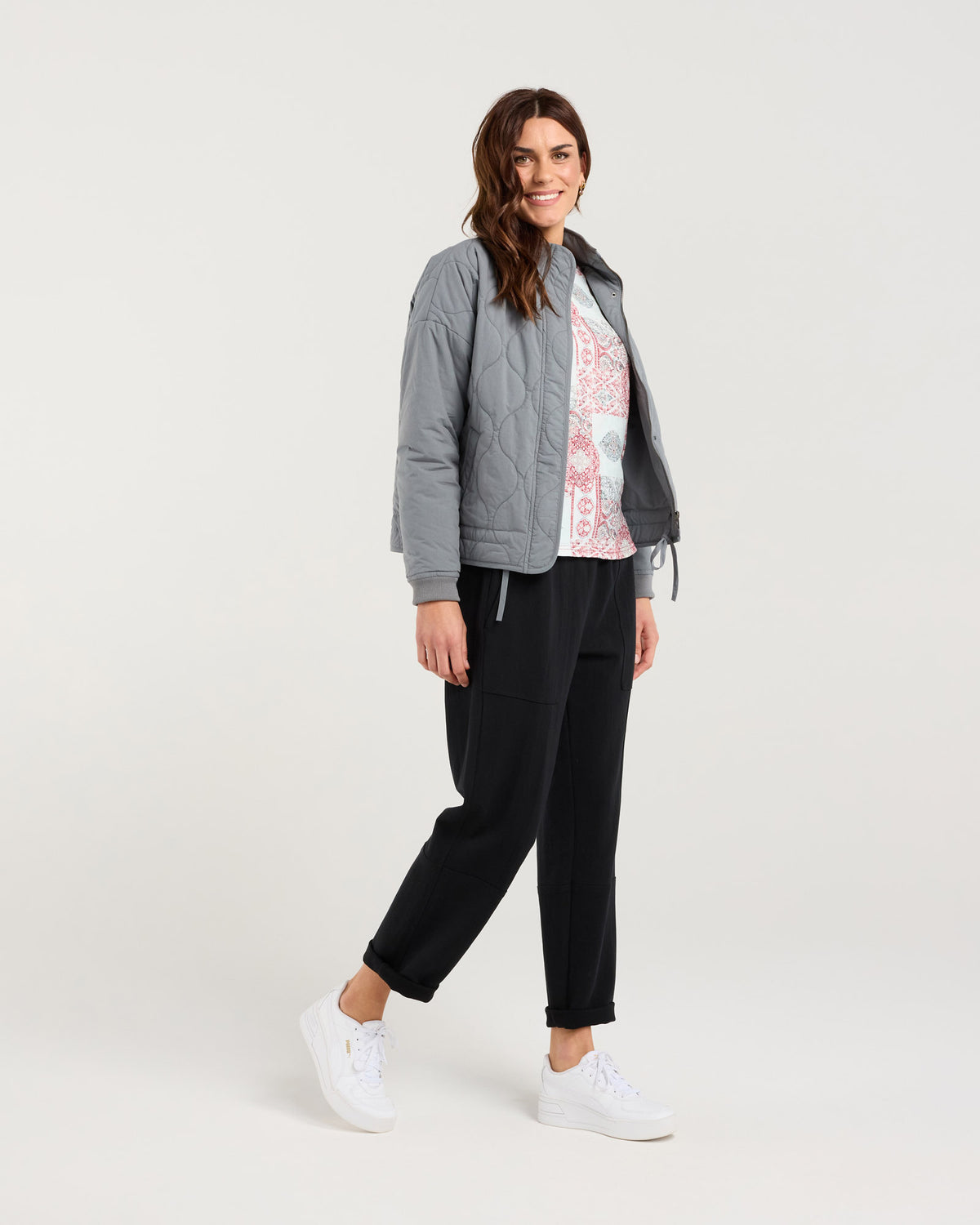 Helena Rib Cuff Quilted Jacket