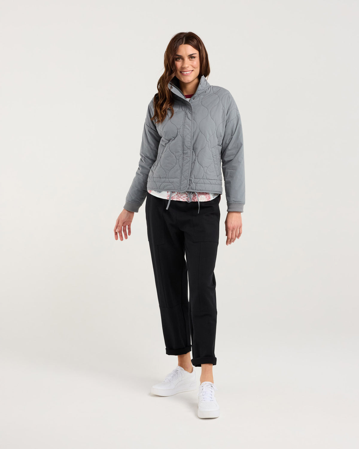 Helena Rib Cuff Quilted Jacket