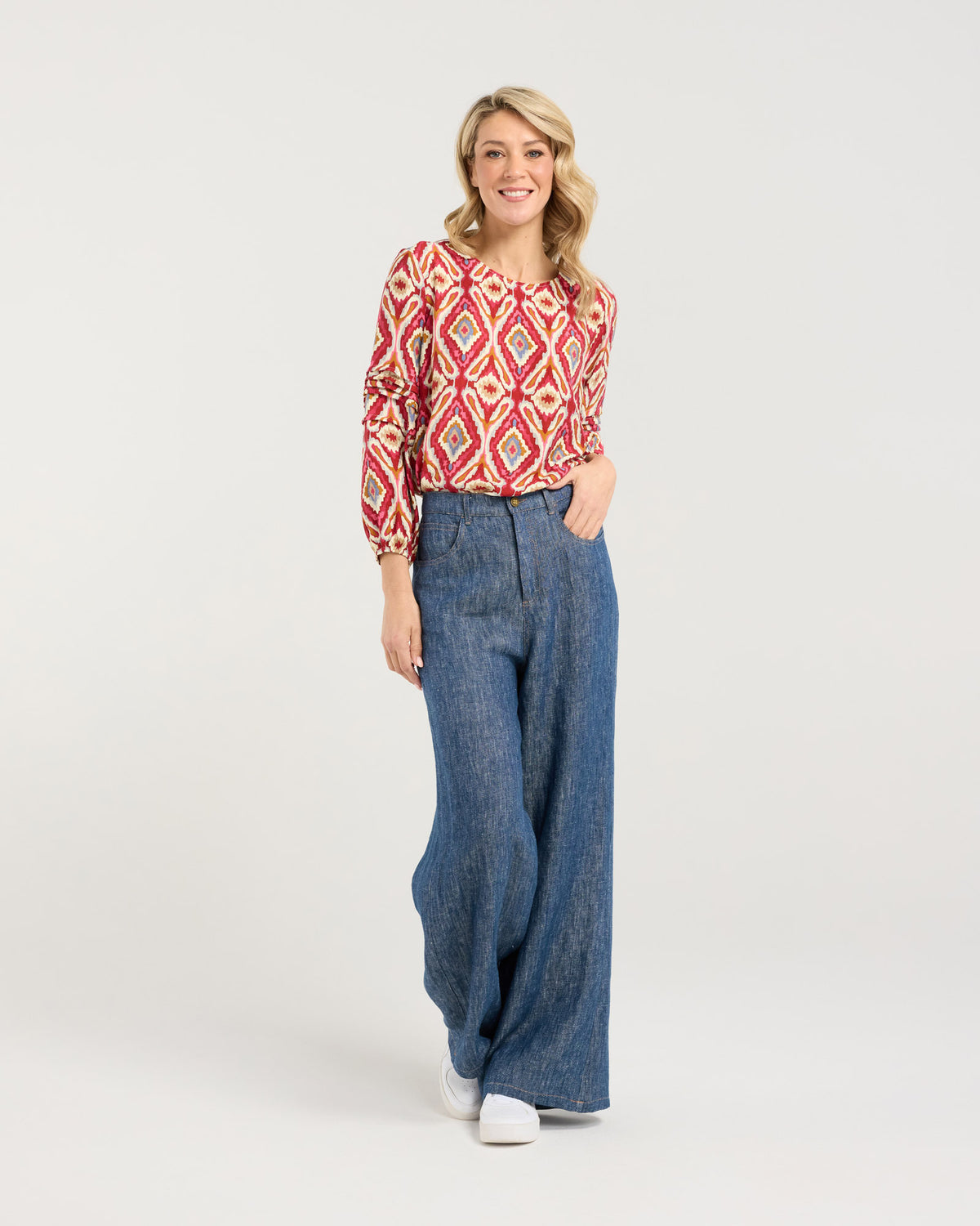 Apollo Linen Denim Wide leg Jeans