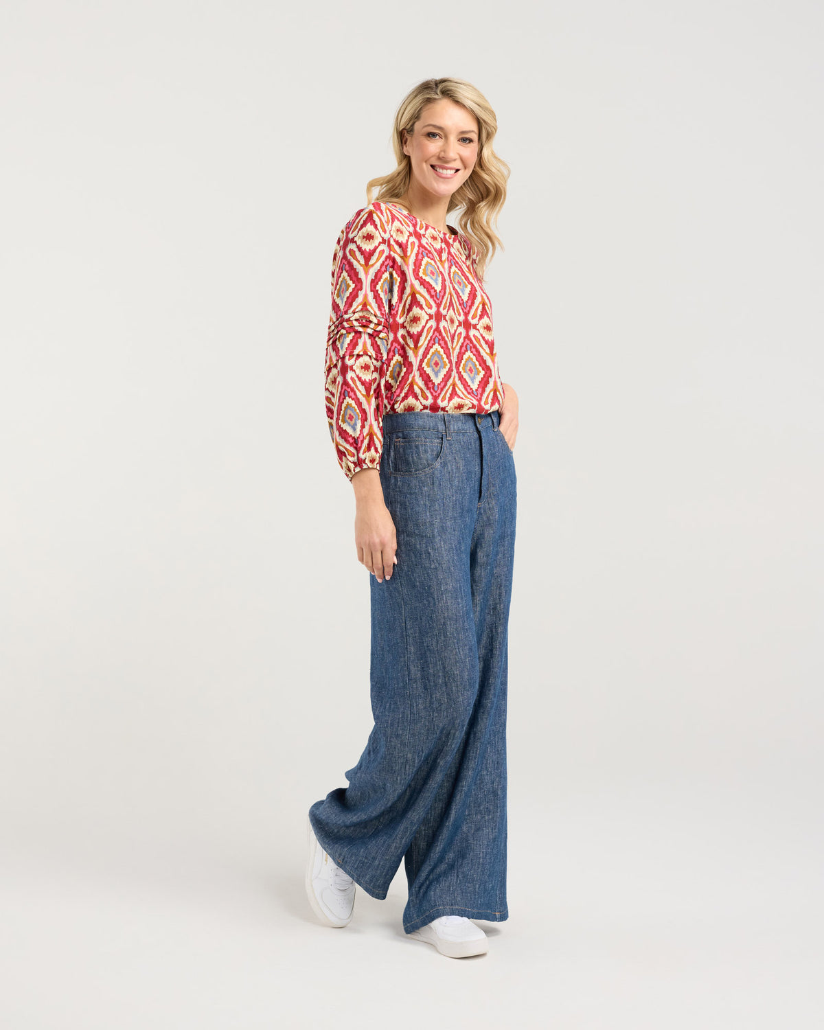 Apollo Linen Denim Wide leg Jeans