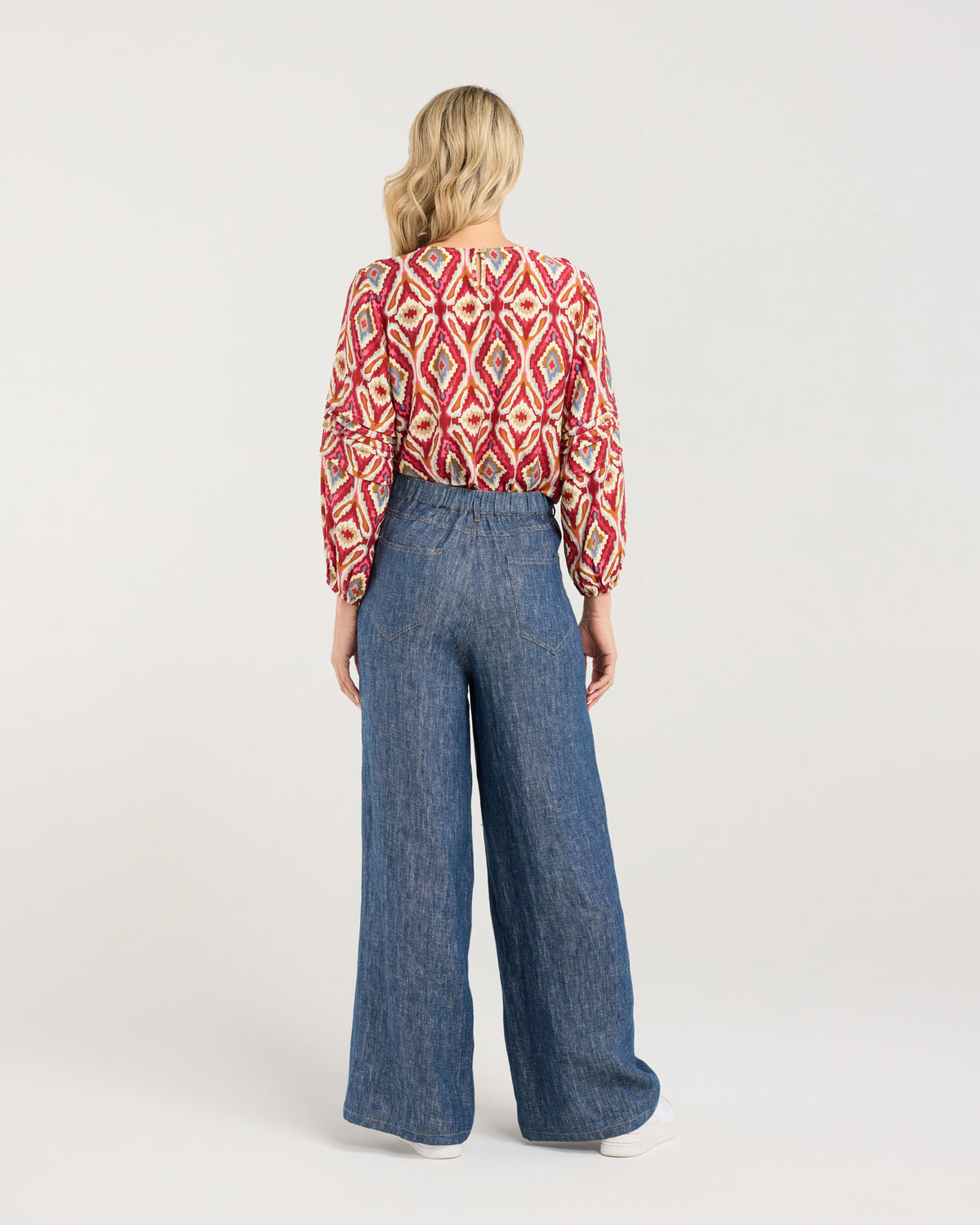 Apollo Linen Denim Wide leg Jeans