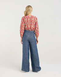 Apollo Linen Denim Wide leg Jeans