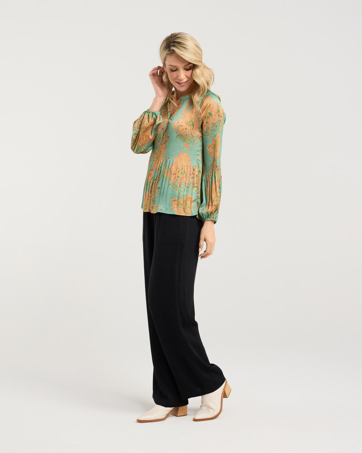 Pollyana Pleat Top